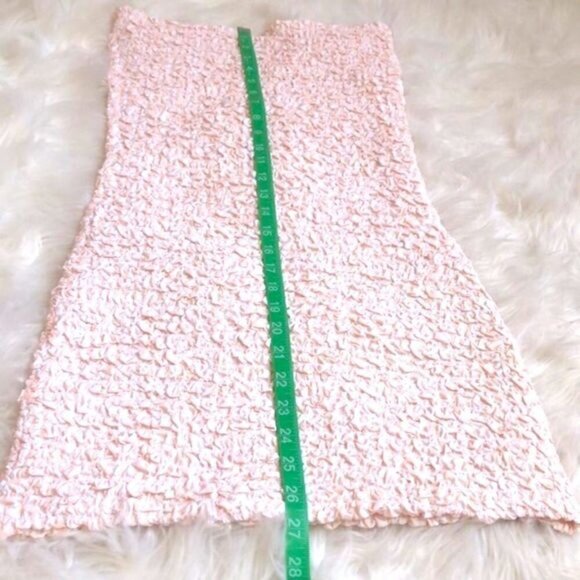 Petersyn Nora Smocked Mini Dress Melon 0range Strapless Sleeveless Bodycon NEW - Picture 5 of 10